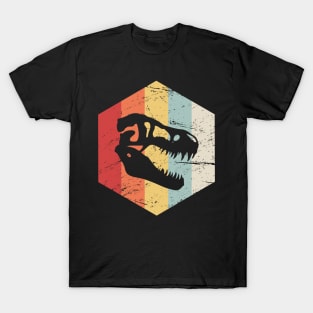 Retro 70s Tyrannosaurus Rex Skull (T-Rex) T-Shirt